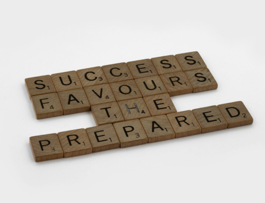 Scrabble Letters that Spell Success Favours the Prepared